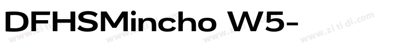 DFHSMincho W5字体转换